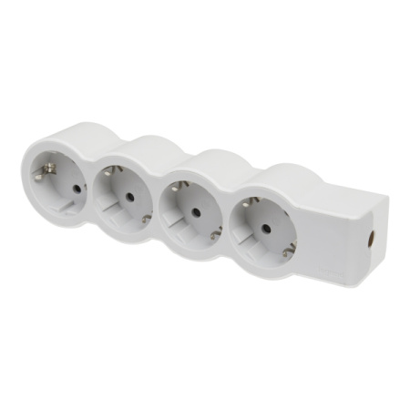 Legrand Revolution Стандарт Бело-серый Удлинитель 4x2К+З, без кабеля
