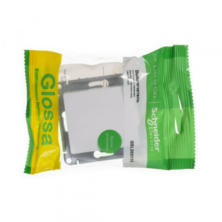 Systeme Electric Glossa Бел Кнопка нажимная, сх.1, 10АХ