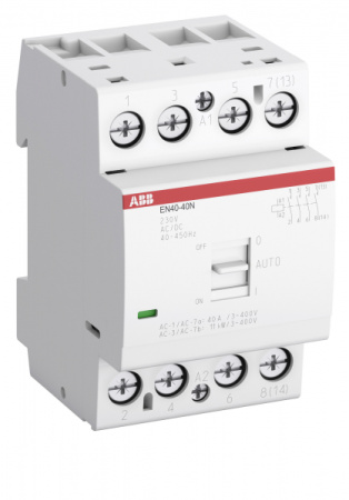 ABB Контактор EN40-40N-04 модульный (40А АС-1, 4НО), катушка 110В AC/DC