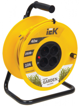 IEK Катушка УК40 с т/з 4 места 2Р/40м 2х1,0 мм2 "Garden"
