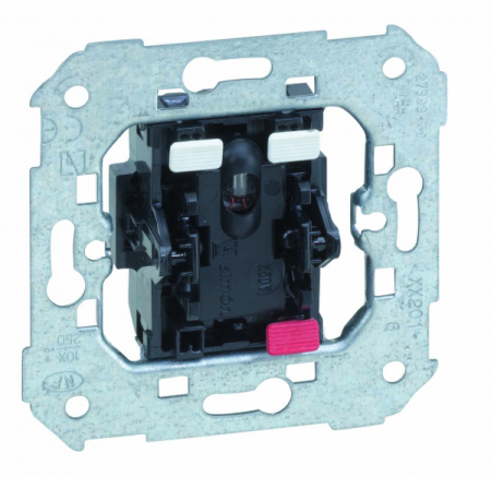 Simon 75 Мех Выключатель 1-клавишный с подсветкой красной 10АX250V