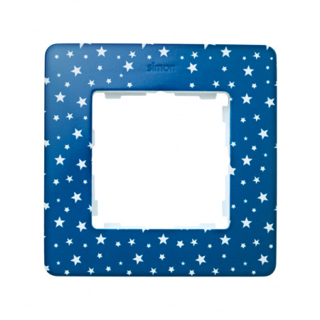 Simon 82 Detail Сине-фиолетовый, звезды Рамка 1-ая