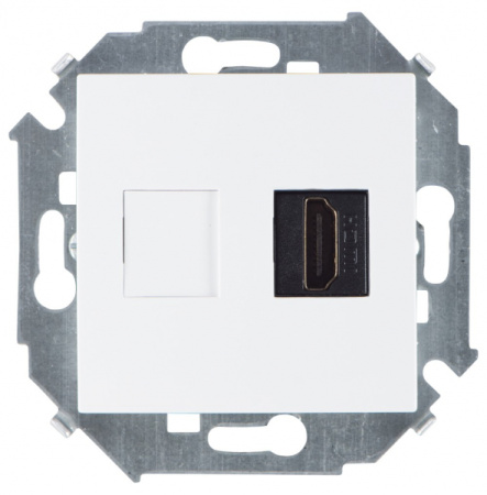 Simon 15 Белая Розетка HDMI, аудио/видео, v1.4, тип А