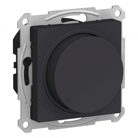 Systeme Electric AtlasDesign Карбон Светорегулятор (диммер) повор-нажим, LED, RC, 400Вт, мех.