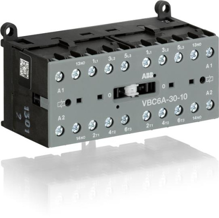 ABB Миниконтактор реверсивный VBC6A-30-10-05 9А(400В AC3) катушка 220-240В DС