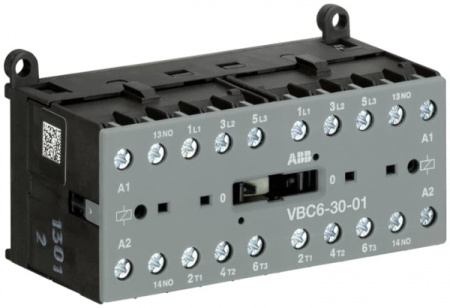 ABB Миниконтактор реверсивный VBC6-30-01-01 9А(400В AC3) катушка 24В DС