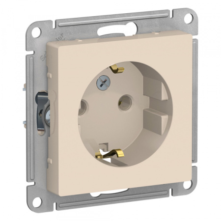 Systeme Electric AtlasDesign Беж Розетка с/з, 16А, механизм