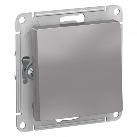 Systeme Electric AtlasDesign Алюминий Кнопка нажимная сх.1, 10АХ, механизм