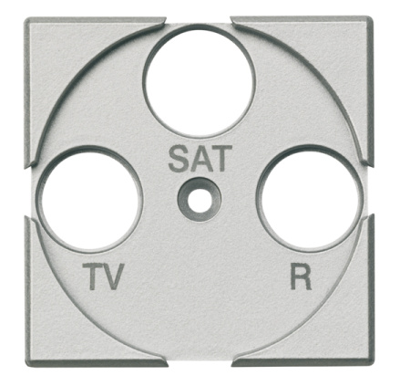 BT Axolute Алюминий Лицевая панель для розеток TV+FM+SAT