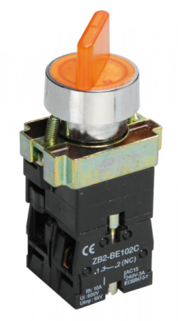 IEK LAY5 Переключатель LAY5-BK2565 2 положения желтый