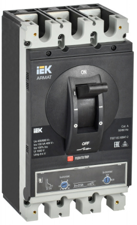 IEK ARMAT Авт. выкл. лит. корпус 3P H 100кА 315А ТМ рег.