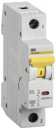 IEK KARAT Автоматический выключатель ВА47-60M 1Р 5А 6кА B