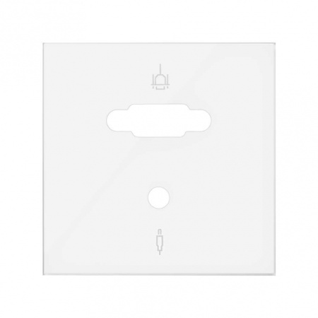 Simon 100 Белый матовый Накладка розетки VGA + Mini-Jack