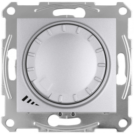 Schneider Electric Sedna Алюминий Светорегулятор LED поворотно-нажимной, проходной, универсальный 4-400 Вт