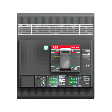 ABB Выключатель автоматический XT2N 160 Ekip Dip LIG In=63A 4p F F