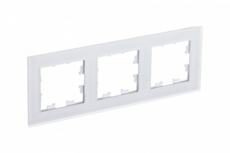 Systeme Electric AtlasDesign Nature Матовое стекло белый Рамка 3-ая