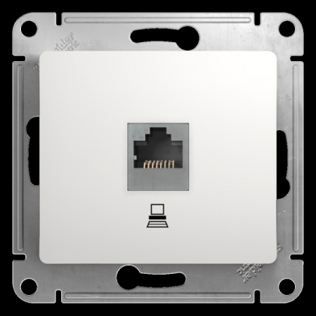 Systeme Electric Glossa Бел Розетка компьютерная RJ45 кат.5E