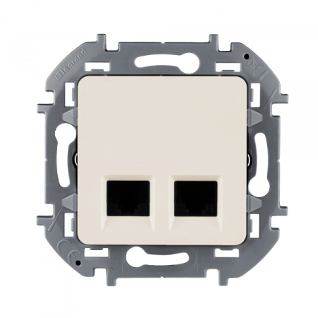 Legrand INSPIRIA Слоновая кость Двойная розетка RJ 45 - категория 5e - UTP