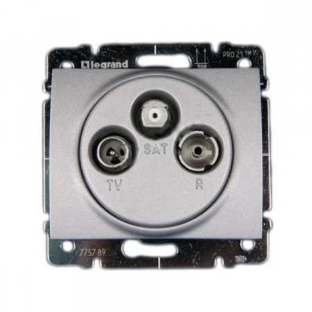 Legrand DIY Galea Life Алюминий Розетка TV-FM-SAT 1,5 dB