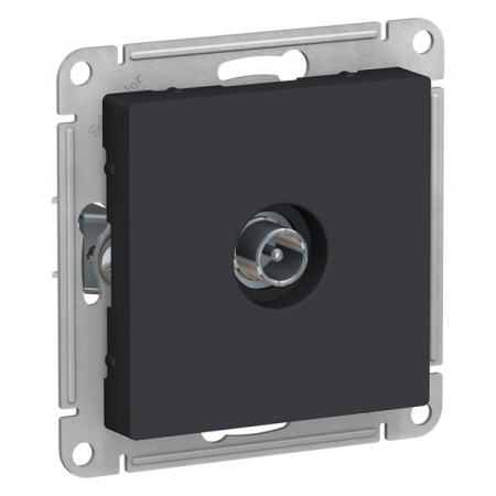 Systeme Electric AtlasDesign Карбон Розетка TV проходная 4DB, механизм
