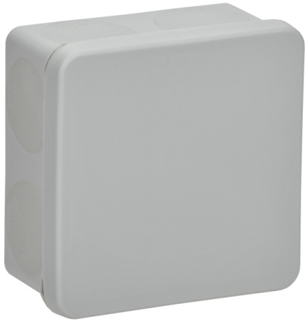 IEK Коробка расп. КМ42435 о/п 80х80х40мм IP67 8 вв. серая