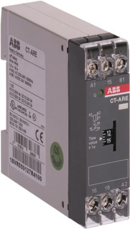 ABB CT-ARE Реле времени 24V AC/DC,220-240V AC(задержка на отключение без вспом.напряжения)