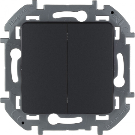 Legrand INSPIRIA Антрацит Выключатель двухклавишный 10 AX - 250 В