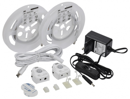 IEK Комплект DIY (2835WW60-4,8-IP20-12В 2х1,2м + др + 2хДД)