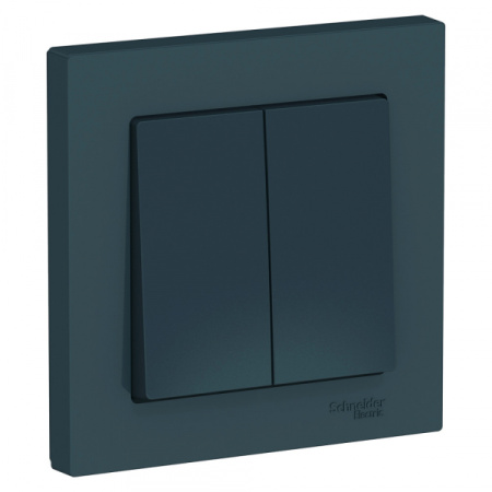 Systeme Electric AtlasDesign Изумруд Выключатель 2-клавишный сх.5, 10АХ, в сборе
