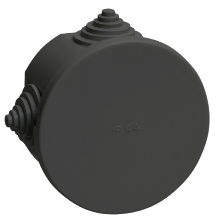 IEK Коробка расп. КМ41237 D=75х40мм IP44 4 вв. черная