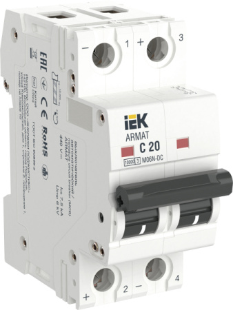 IEK ARMAT Автоматический выключатель M06N-DC 2P C 20А