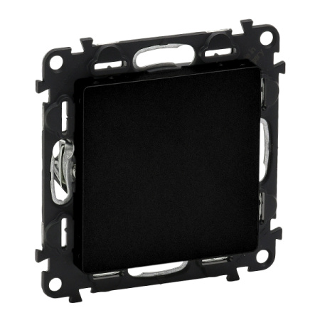Legrand Valena LIFE. Заглушка с суппортом. С лицевой панелью. Антрацит.