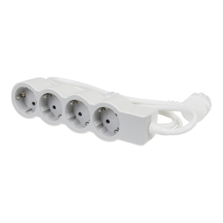 Legrand Revolution Стандарт Бело-серый Удлинитель 4x2К+З, кабель 5м