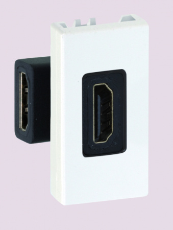 Simon Connect Белый Разъём HDMI, 22,5х45мм, (мама-мама)