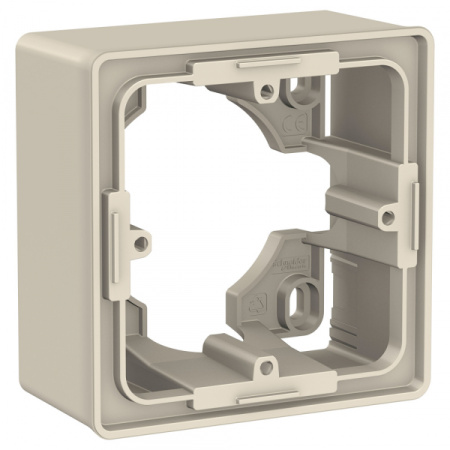Schneider Electric Unica New Беж Коробка 1-ая для открытой установки
