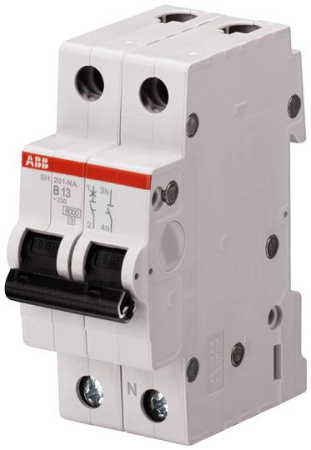 ABB Выключатель автоматический 1P+N SH201 C 13 NA