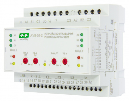 AVR-01-S, для блоках АВР-2.1, управ контактор и моторпривод, 6M, DIN, 3х400B+N, 4х16А , 4NO/NC
