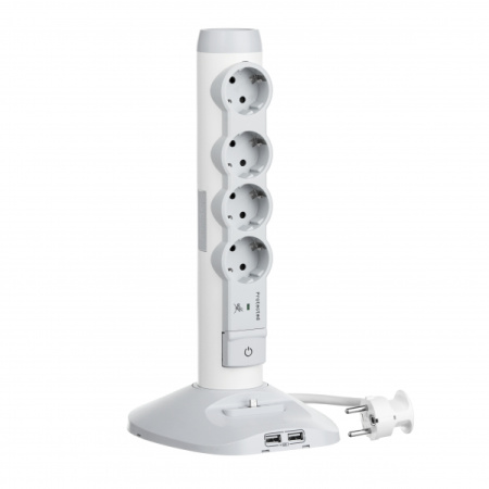 Legrand Стойка 2хUSB+microUSB+4х(2К+З)