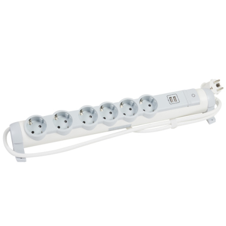 Legrand Блок многорозеточный с 2хUSB+6x2К+З с кабелем длиной 1,5 м