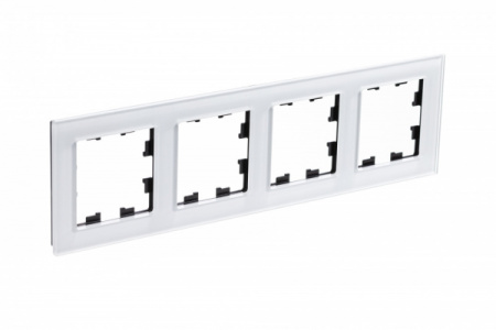 Systeme Electric AtlasDesign Nature Стекло белый Рамка 4-ая