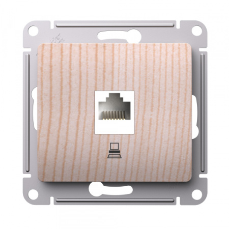 Systeme Electric Glossa Сосна Розетка компьютерная RJ45 кат.5Е, механизм