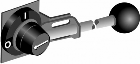 ABB YASDA7 Ручка стальная,усиленная I-O для рубильн. OETL1000..3150 монтаж на дверь IP65