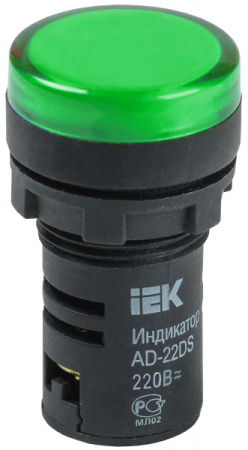 IEK Лампа AD22DS(LED)матрица d22мм зеленый 24В AC/DC