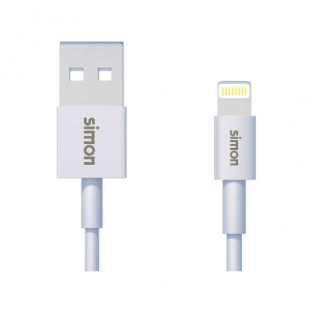 Simon Brico Белый Кабель Lightning-USB A, 1м