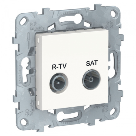 Schneider Electric Unica New Бел Розетка R-TV/SAT, проходная