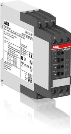 ABB CM-ESS.2S Реле контроля напряжения 1Ф (3-30В, 6-60В, 30-300В, 60-600 AC/DC)24-240В AC/DC,2ПК