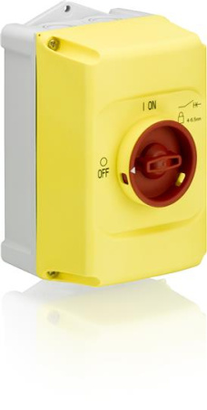 ABB Бокс IB132-Y для MS116, MS132, MS132-T, MO132 IP65 с желто-красной ручкой управления