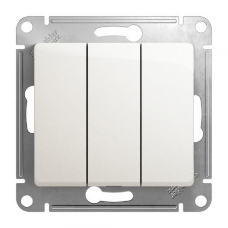 Systeme Electric Glossa Перламутр Выключатель 3-клавишный сх.3, 10AX