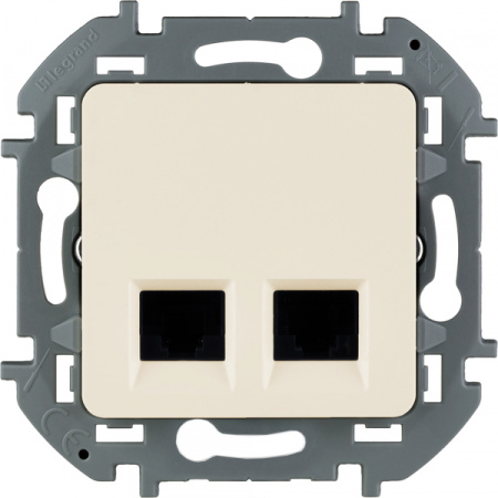 Legrand INSPIRIA Слоновая кость Двойная розетка RJ 45 - категория 6 - UTP