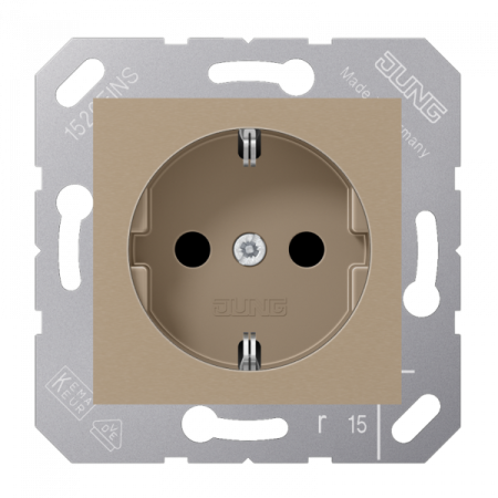 JUNG CD 500/CD plus Бронза Розетка Schuko 16А с пруж зажим для откидной крышки